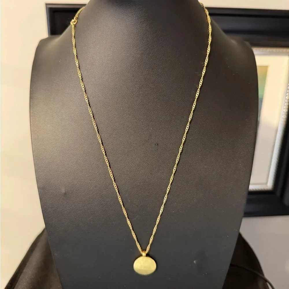 19" Madewell gold tone metal "coin" pendant necklace! - Picture 13 of 13